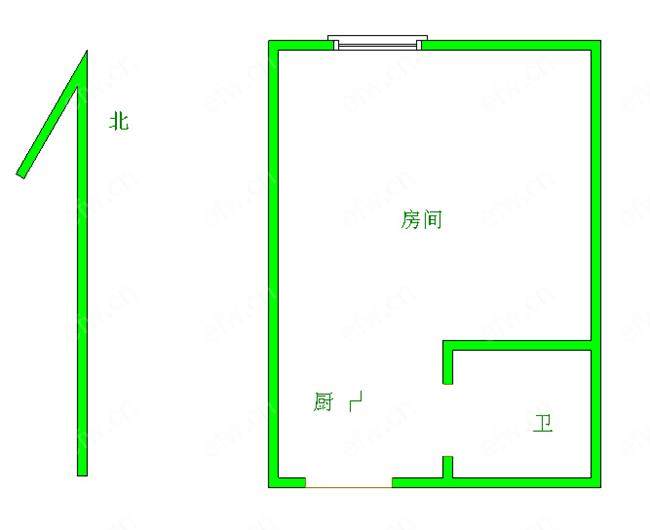 万达广场(单身公寓) 2室1厅