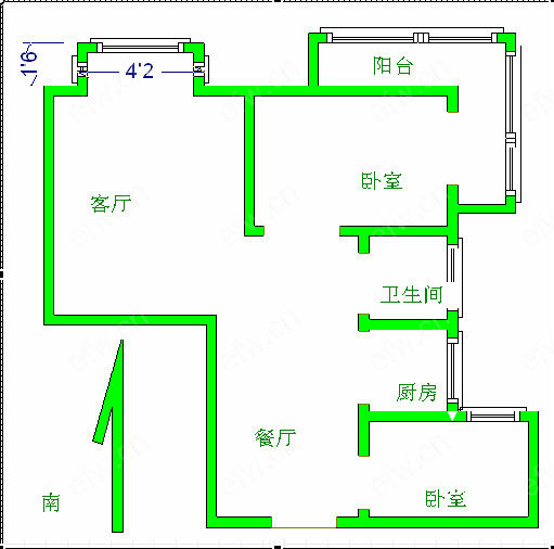 金马际花园 2室2厅