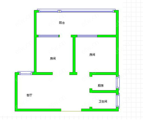 二泉紫园 2室2厅  拎包入住