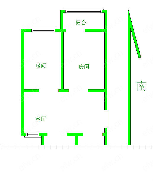 建华新村 2室1厅