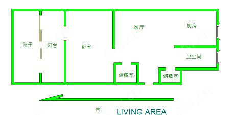 解放新村(喻康苑) 1室1厅