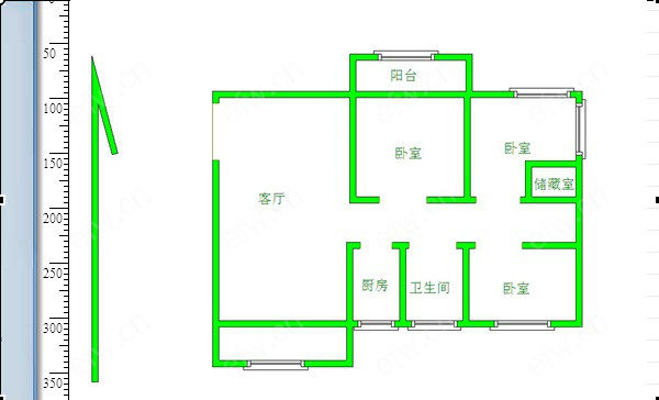 长江绿岛(奕淳公寓) 3室2厅