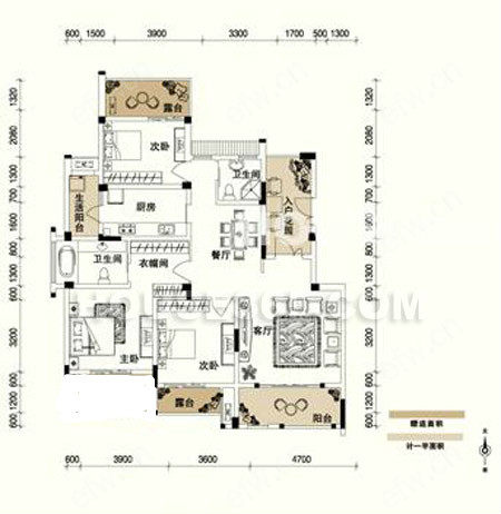 金科东方水榭(东方王榭) 3室2厅