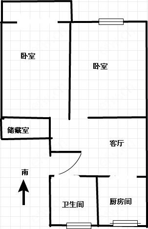 中南新村 2室1厅精装带阁楼