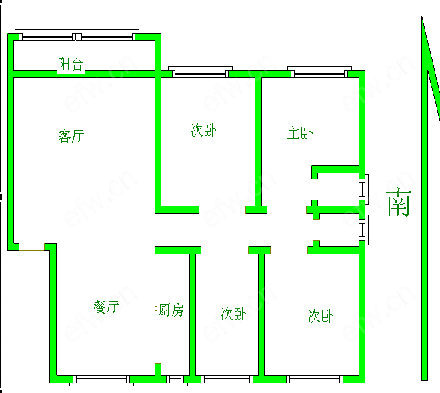 绿地世纪城（一二期） 3室2厅