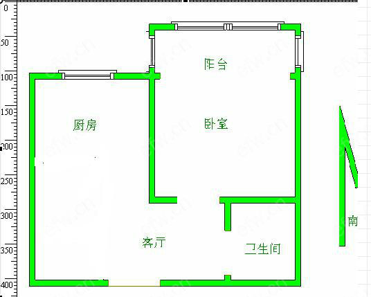 金马国际花园 1室1厅