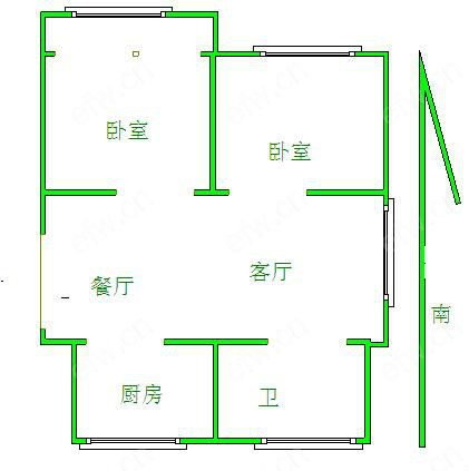 瑞希苑 经典2房 东边户 全明 精装修！