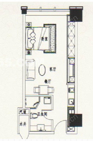 凯宾斯基(凯燕环球) 1室1厅