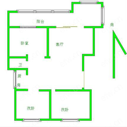 长江际花园二期(雅园) 3室2厅