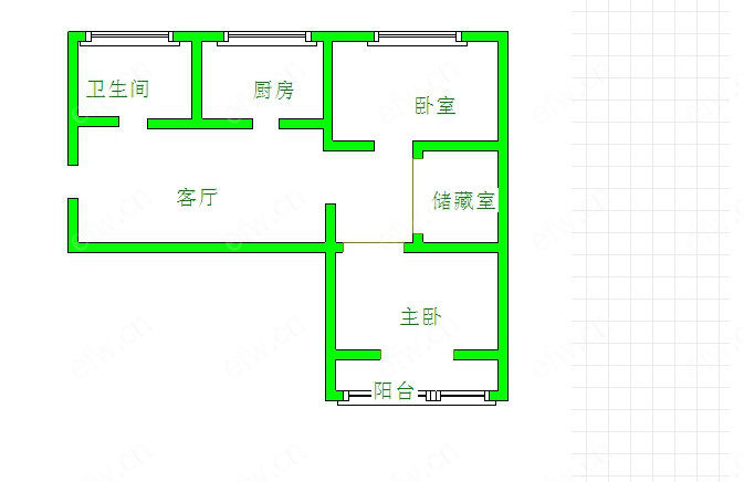 溪北新村（西区） 2室1厅