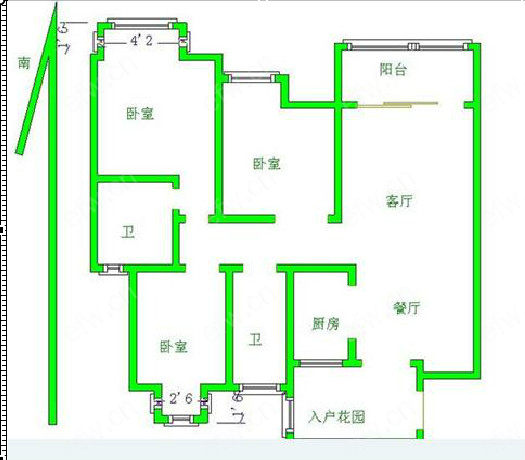 蔚蓝观邸 3室2厅