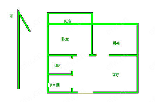 陆丼新村  2室1厅