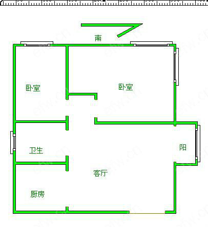 瑞星家园(东区1-33) 2室1厅