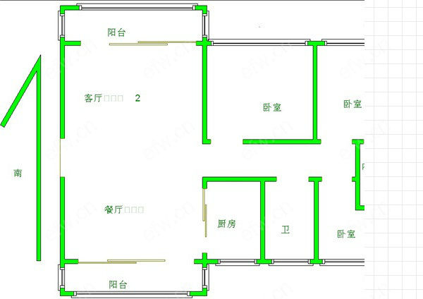 万达广场D区 3室2厅