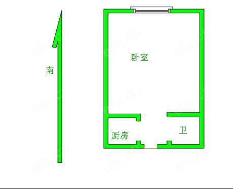 万达广场(单身公寓) 1室1厅
