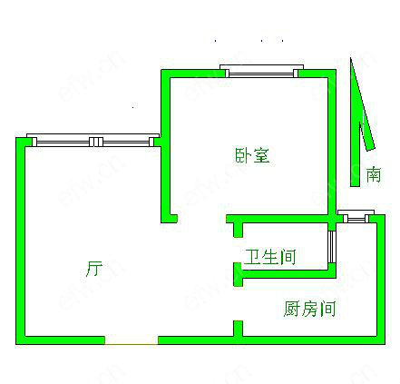 东风家园 1室1厅精装出售