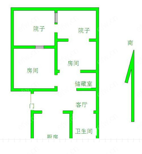 装修1年多 造船二村 2室1厅 双院