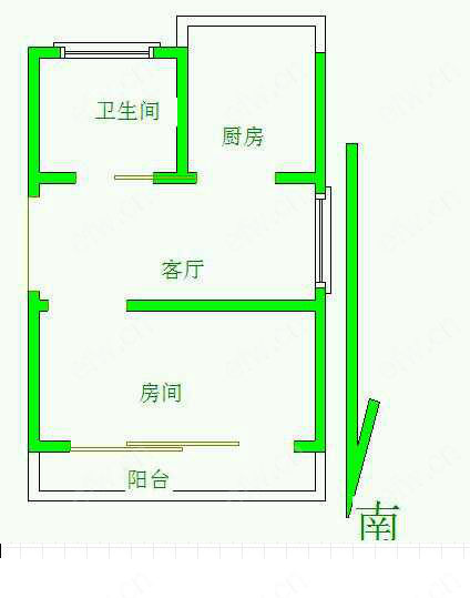 五河新村 1室1厅诚心出售