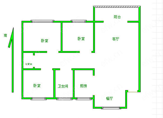 新桥花园 3室2厅