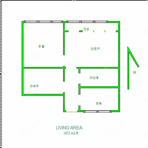 五爱路 2房 全明户型 另送家电