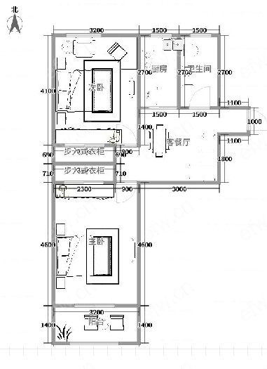 五河新村  2室1厅 拎包入住