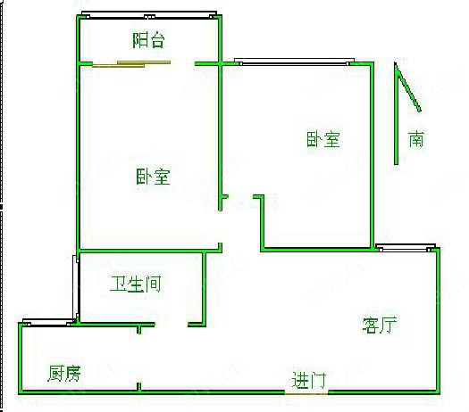 惠景家园 2室1厅，商品房