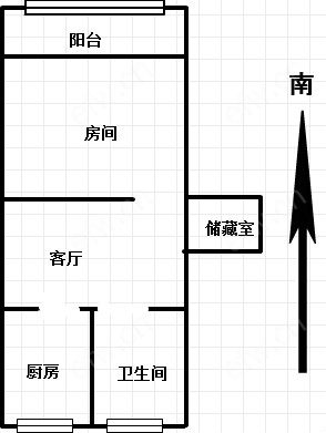 荷叶新村 1室1厅 6楼出售