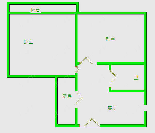 叙康里 2室1厅