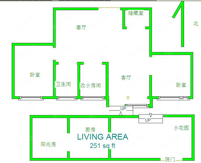 新江南花园 3室1厅