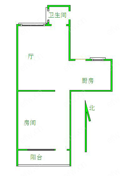 五爱路 经典1房 东边户 全明 精装修！