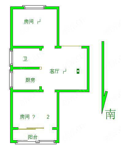 青松新村 2室1厅 一梯三户，装修保养新，拎包入住