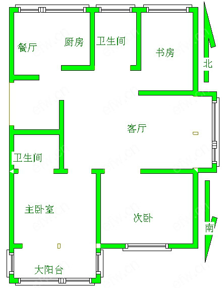 江南花苑 3室1厅