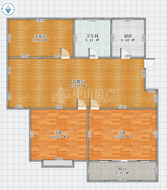 堰新家园 3室1厅