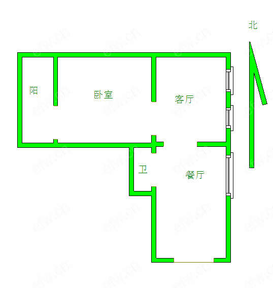 盛岸一村 1室1厅5楼新改造房