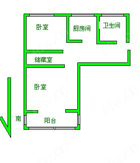 婚装全明东边户2房,惠华新村 格局工整合理