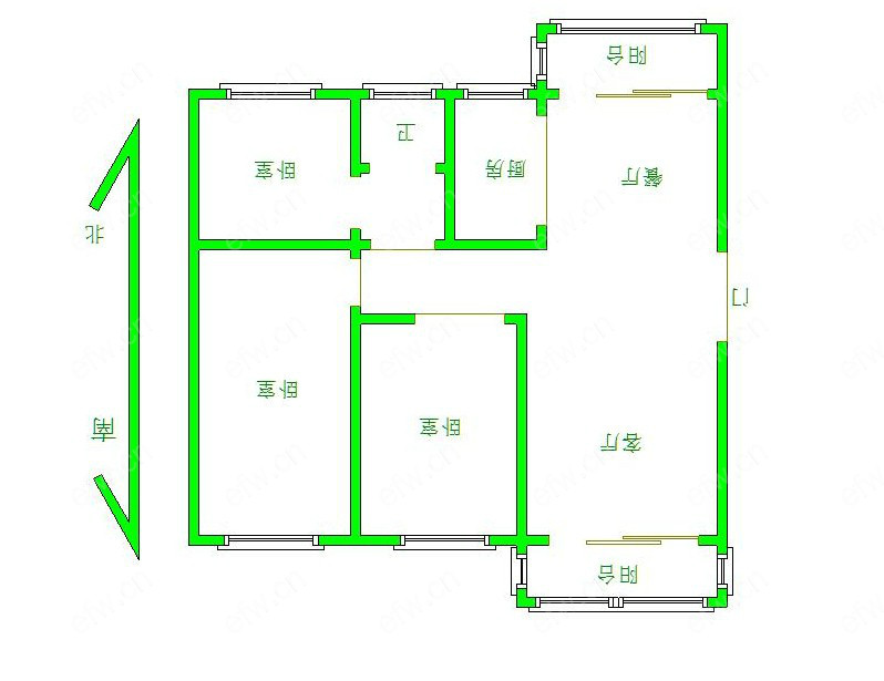 蔚蓝观邸 户型方正 南北通透