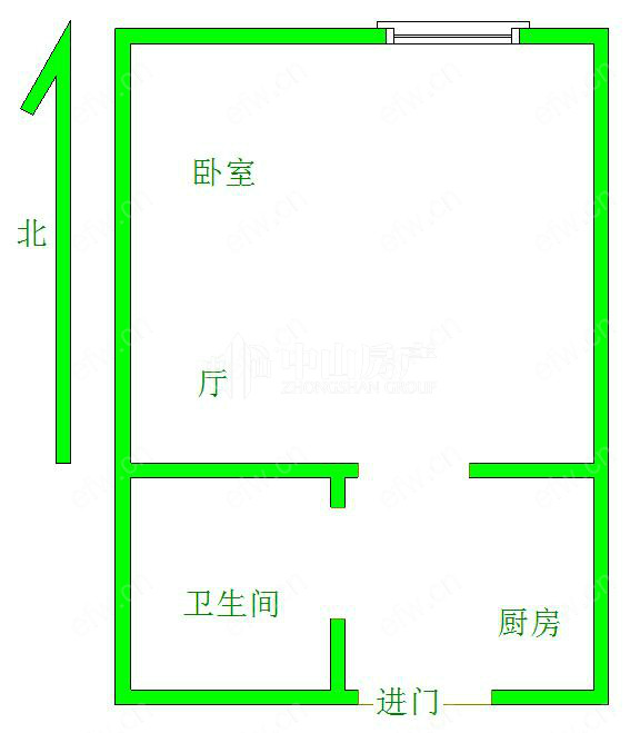 万达广场(单身公寓) 1室1厅