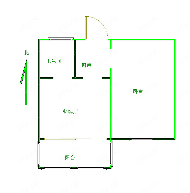 清扬新村 经典1房 东边户 全明 精装修！