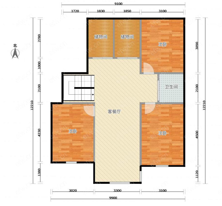 扬名花园 3室2厅