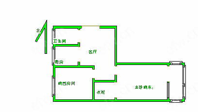 惠峰新村 经典2房 东边户 全明 精装修！