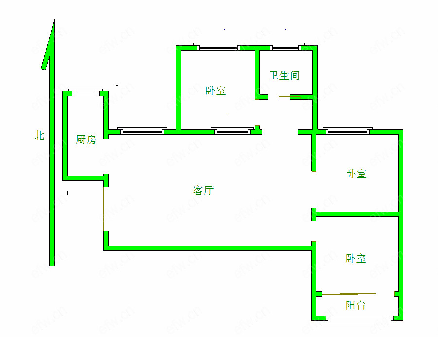 梨花家园 3室1厅