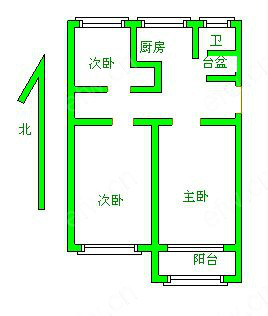 五爱家园 2室2厅..
