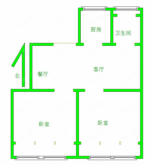 通扬新村 2室2厅 精装修户型好好 位置