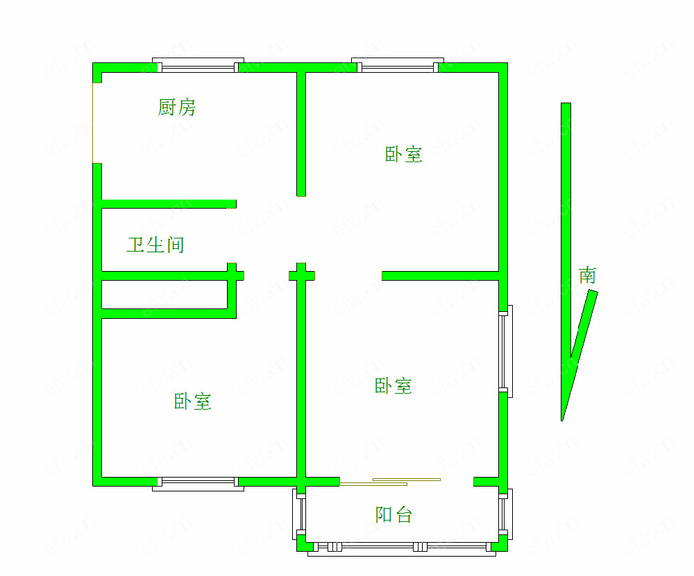 茂新里 2室1厅精装修拎包入住