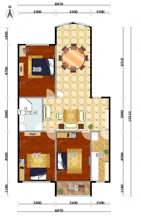 住友家园（住友苑） 3室2厅，沿河景观房，户型房子，抄底单价