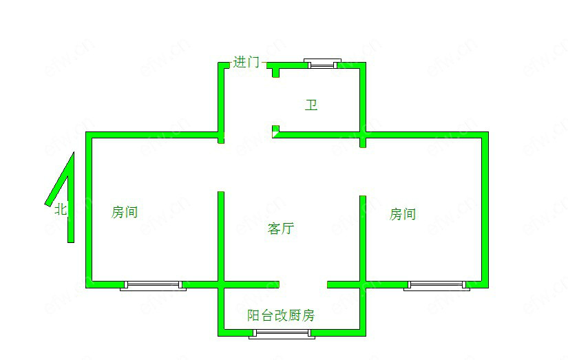 金城新村 2室1厅