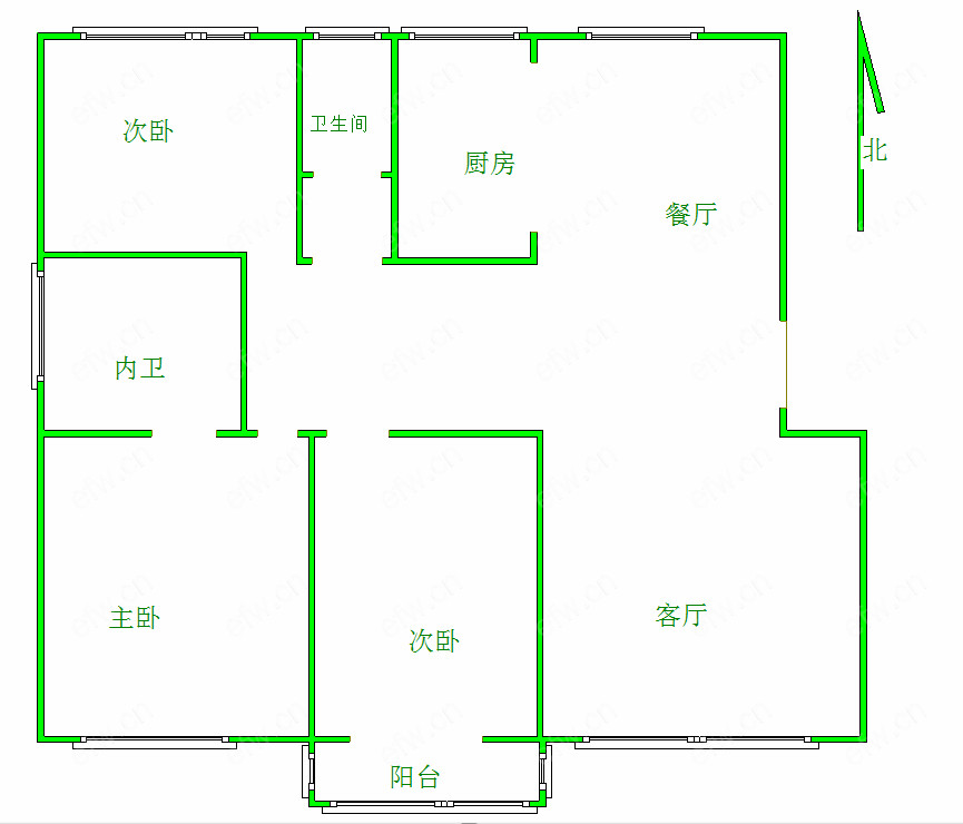 天力百好锦园 3室2厅