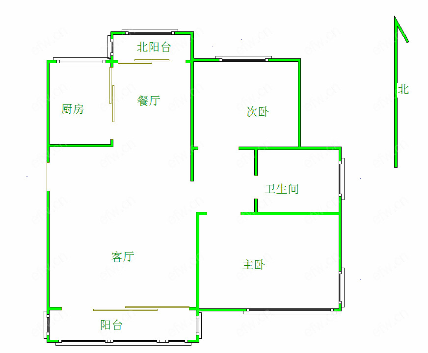 绿地世纪城（一二期） 2室2厅