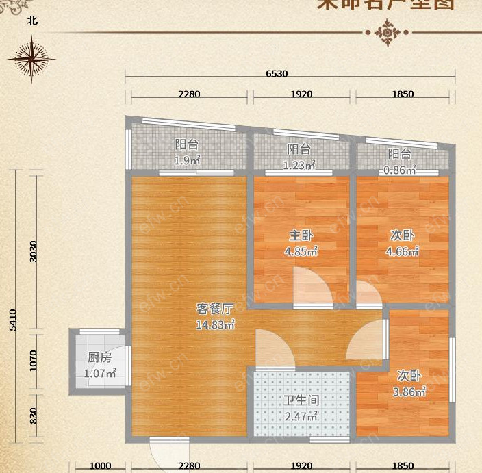 阳光100际新城 3室1厅