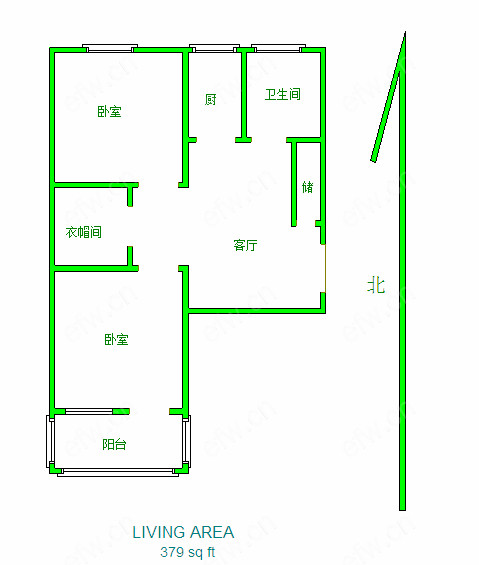 孙蒋新村 2室2厅顶楼的房子。